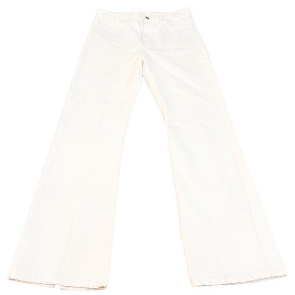 7 for all Mankind Easy Boot White Denim Jeans Size 31 - Picture 2 of 9